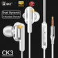 3.5MM Headset Music Earbuds In Ear With Mic Original QKZ AK6 Copper Driver HiFi Wired Earphone Race Sport Headphone Bass Stereo 
