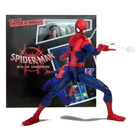 Spiderman Gwen Peter Action Figure Anime Spider-Verse Collection Sentinel Miles Morales Figures Children&