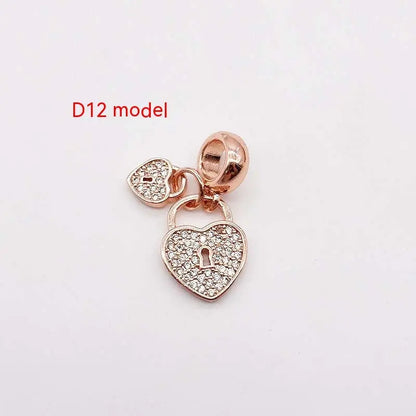 14K Gold Copper Plating Large Hole Spacer Bead Pendant Charms Liebe - Making Life Easier