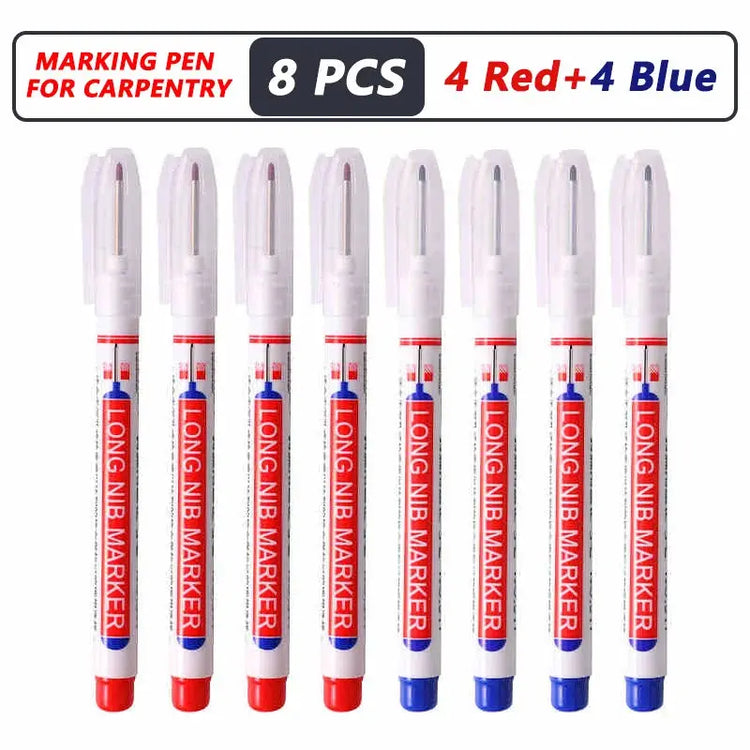1-40PCS 20mm Deep Hole Long Nib Head Markers For Metal Perforating Pen Waterproof Bathroom Woodworking Decoration Multi-Purpose - My Hashtag Shop