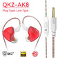 3.5MM Headset Music Earbuds In Ear With Mic Original QKZ AK6 Copper Driver HiFi Wired Earphone Race Sport Headphone Bass Stereo 