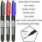 6 PCS Permanent Marker Pen Manga Drawing Markers Black Blue Red Waterproof Ink Sketch Pens Stationery Art School Supplies - HASHTAG