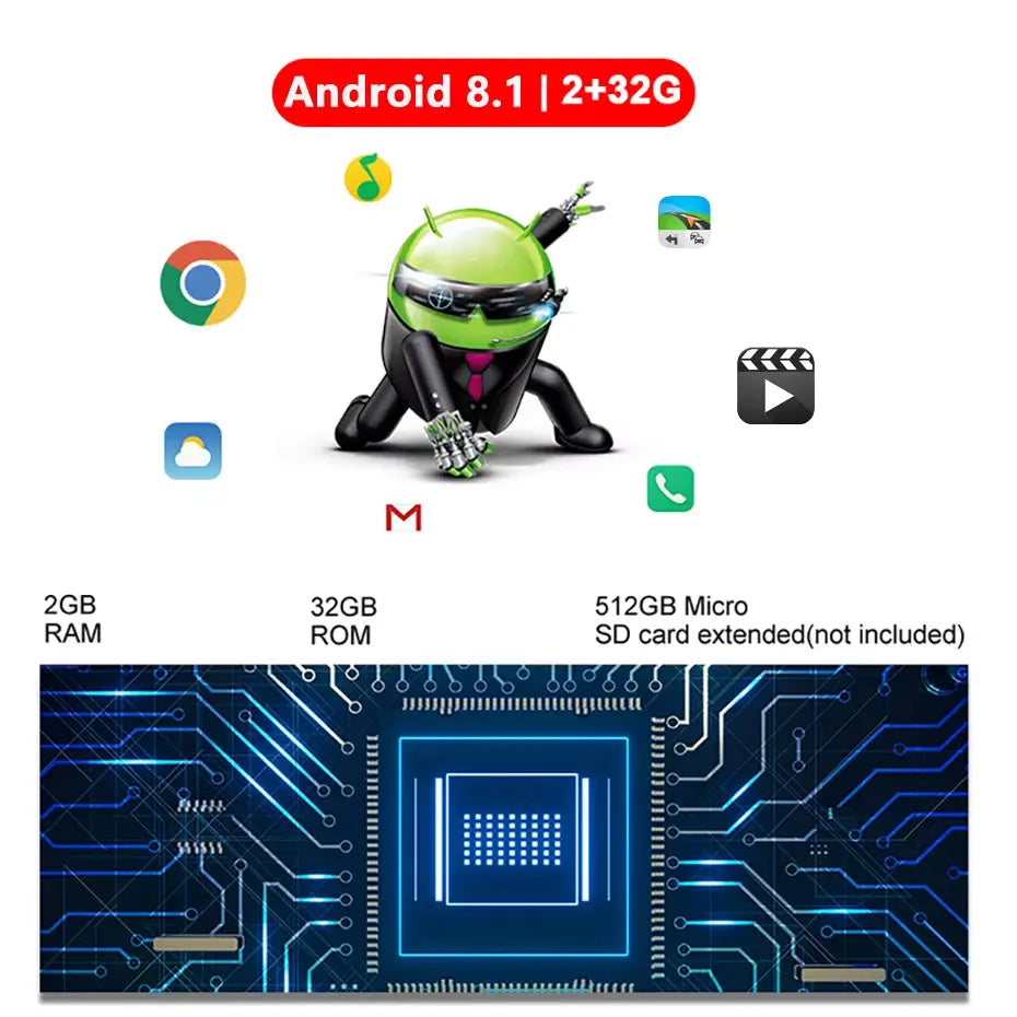 4 Cameras 4G Android 8.1 Car Dash Cam GPS Navigation HD 720P Video Recorder Dashboard DVR Wifi App Remote Monitoring