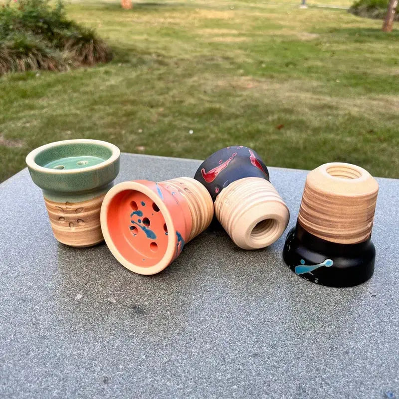7 Holes Ceramic Tobacco Bowl for Shisha Hookah Chicha Cachimbas Nargile Smoking Accessories - HASHTAG