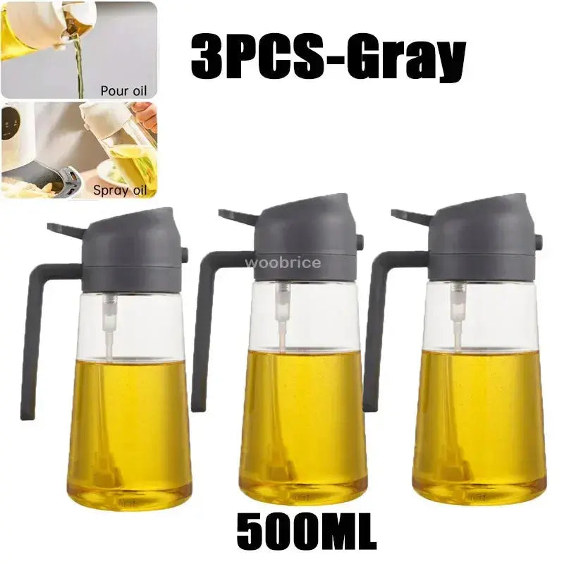 2in1 Kitchen Spray Oil Dispenser Oil Sprayer Polisher Or Only Brush Spray for Air Fryer Salad Grilling Roasting Cooking Kitchen HASHTAG