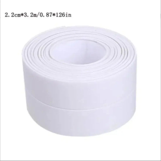 3.2m PVC Waterproof Sealing Tape for Bathroom Sink, Shower, Bathtub and Toilet - Self Adhesive Wall Sticker - HASHTAG
