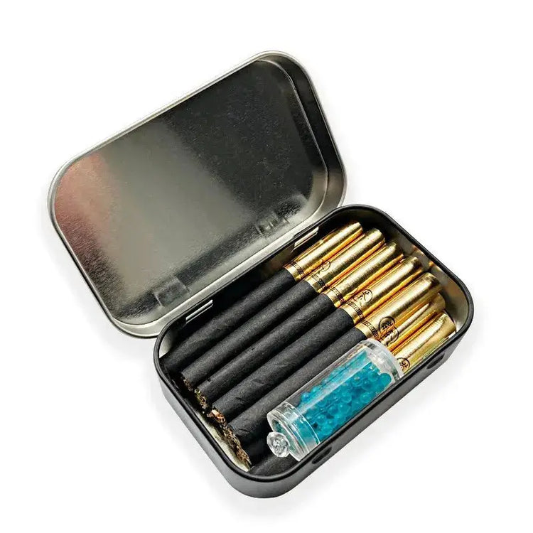 Flip Cap Cigarette Case Rectangle Container Tinplate Box Tobacco Storage Smoking Accessories Jewelry Candy Coin Key Organizer - HASHTAG
