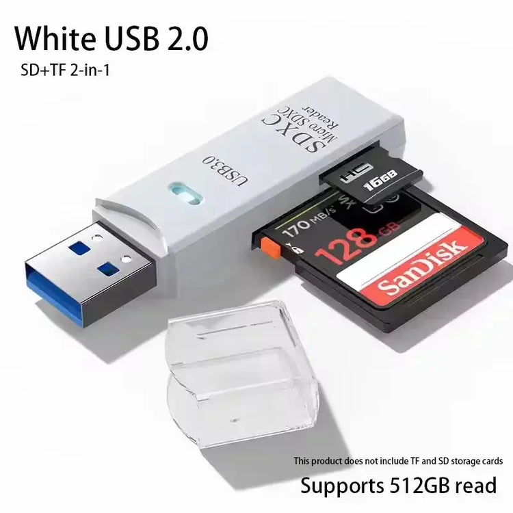 2-in-1 Multi Functional USB 3.0 Card ReaderMicro SD TFMemoryCardReaderUSBFlashDrive CardreaderAdapter For PCLaptops Accessories HASHTAG