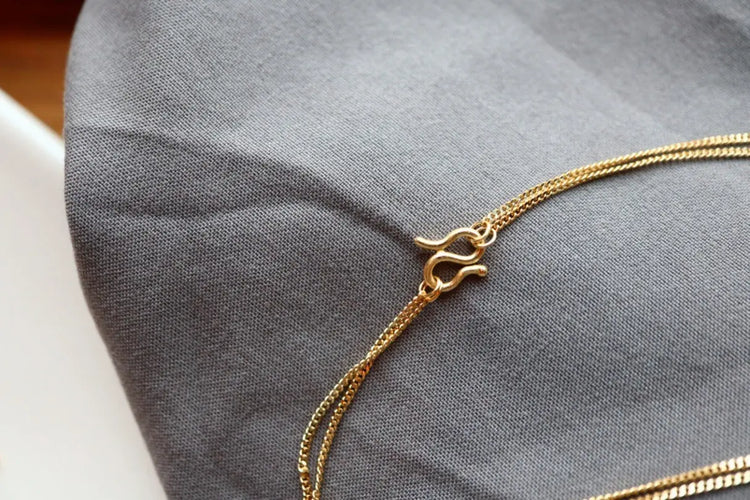 Italian Craftsmanship Natural White Mother-of-pearl Pendant Necklace - HASHTAG