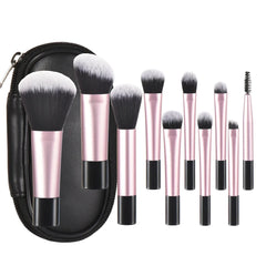 10 black mini Makeup brush Travel Portable Makeup Tool Makeup Puff - Palm Brush Professional Makeup tool set HASHTAG