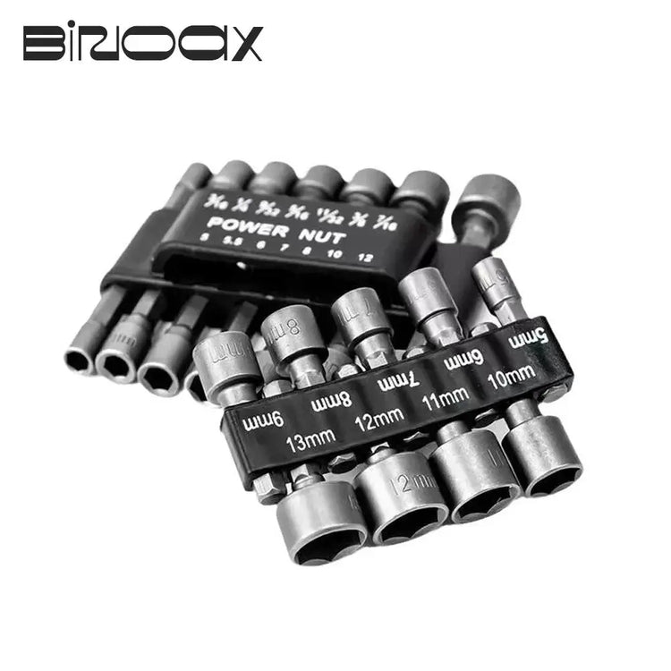 9/14PCS Hexagon Nut Driver Drill Bit Socket Screwdriver Wrench Set Drill Bit Adapter for Electric Screwdriver Handle Tool - HASHTAG