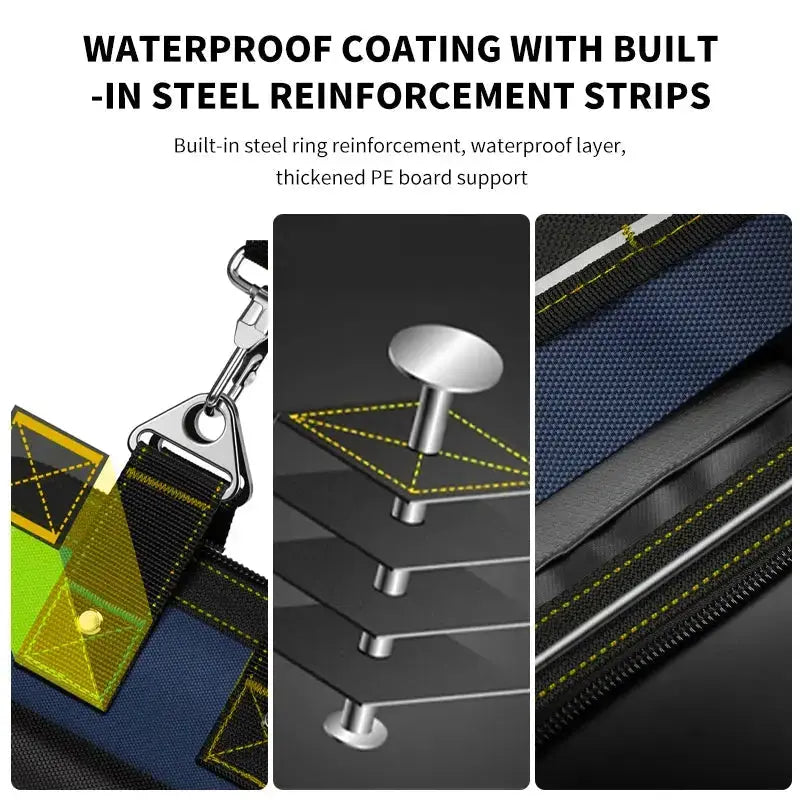 AIRAJ Multifunctional Tool Bags 1680D Oxford Cloth Electrician Bags Waterproof and Wear-Resistant High Capacity Storage Bags HASHTAG