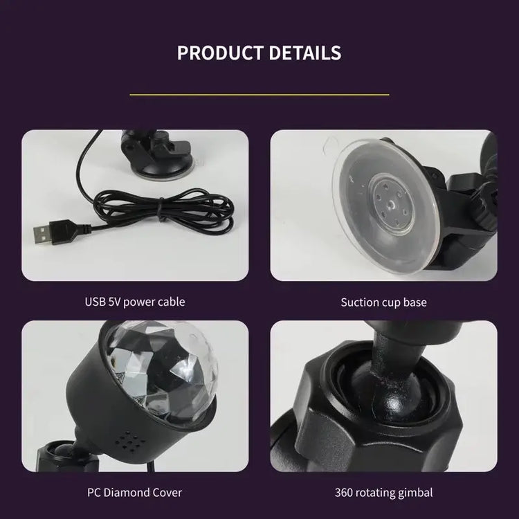 7 Colors Strobe Light Sound Activated Stage with Remote Control Disco Ball Lamps for Home Room Parties Kids Birthday Wedding Bar