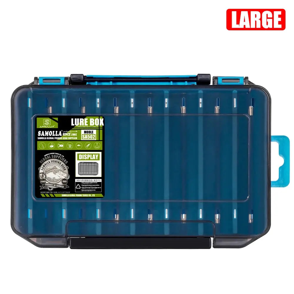 Fishing Tackle Box 14 Compartments Fishing Accessories Lure Hook Storage Case Double Sided Fishing Tool Organizer Boxes - HASHTAG