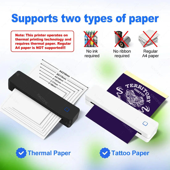 Stampante termica Bluetooth A4 che supporta i formati 2"/3"/4"/A4 - My Hashtag Shop