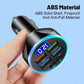 66-250W PD Car Charger QC3.0 Fast Charge One to Six Car Cigarette Lighter Plug Car Charger Flash Charge with Digital Display 