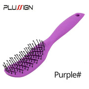 Styling Curly Hair Brush Salon Massager Comb Brush Detangling Drying Brush Anti Static Curved Vent Brush Scalp Massage Comb HASHTAG