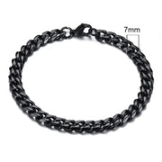 Vnox Mens Simple 3-11mm Stainless Steel Curb Cuban Link Chain Bracelets for Women Unisex Wrist Jewelry Gifts HASHTAG