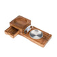 Wooden Cigar Ashtray with Tobacco Cigar Drawer & Whiskey Cup Holder Tray Heavy-Duty Desktop Decorative Smoking Accessories Gifts - HASHTAG