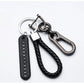 Portachiavi Trendy Fai Da Te Targa Numero Telefono Cellulare Pendente per Uomo Punk Semplice Corda Pelle Intrecciata Anti-Smarrimento Portachiavi Auto Accessori