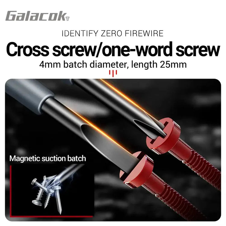 Multifunctional Electrician Test Screwdriver AC Non-contact Induction Test Pen Voltage Tester 70-600V Rosso Verde Induction Lights HASHTAG