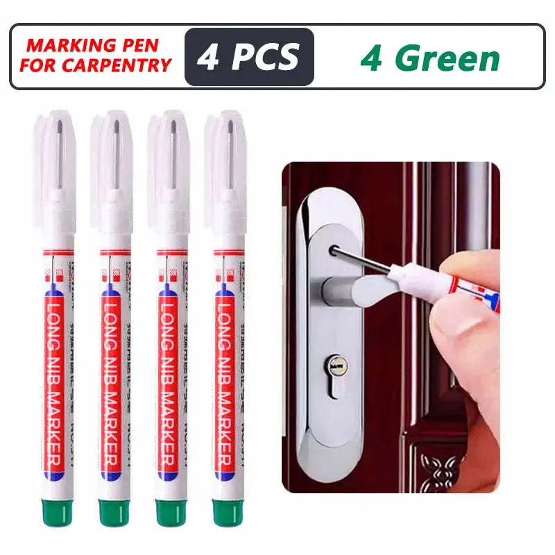1-40PCS 20mm Deep Hole Long Nib Head Markers For Metal Perforating Pen Waterproof Bathroom Woodworking Decoration Multi-Purpose - My Hashtag Shop