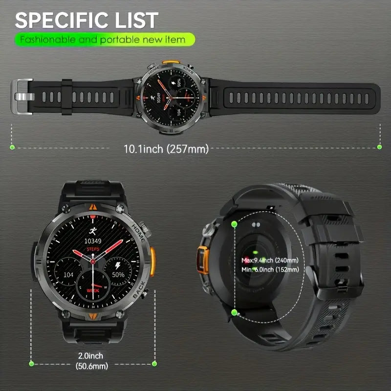 Orologio intelligente JELLOO con torcia, smartwatch touch screen da 3,68 - My Hashtag Shop