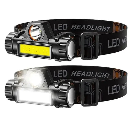 Rechargeable COB LED USB Headlamp Strong Magnetic Powerful Headlight Super Bright Waterproof Head Torch For Outdoor Fishing - HASHTAG