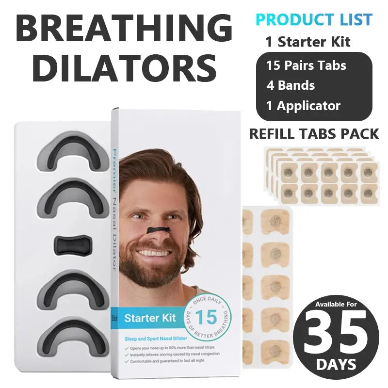 15/30days Magnetic Nasal Breathing Dilators Starter Kit for Nose Improve Sleep Quality Snoring Anti Snoring Sleep Mouth Tape - My Hashtag Shop