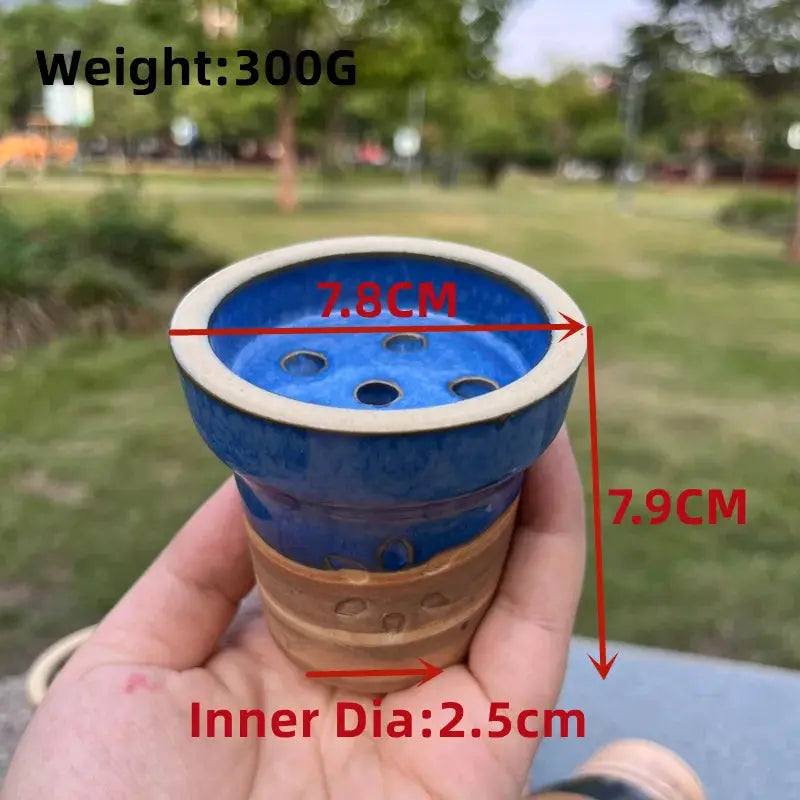 7 Holes Ceramic Tobacco Bowl for Shisha Hookah Chicha Cachimbas Nargile Smoking Accessories - HASHTAG