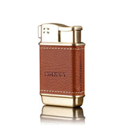 Professional Leather-Wrapped Pipe Lighter with Angled Flame Design, Refillable Windproof Butane Lighter for Tobacco Smokers HASHTAG BAR TABACCHI