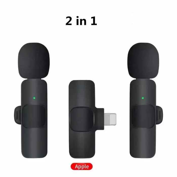 Wireless Lavalier Microphone Portable Audio Video Recording Mini Mic For I Phone Android Long Battery Life Live Broadcast Gaming HASHTAG