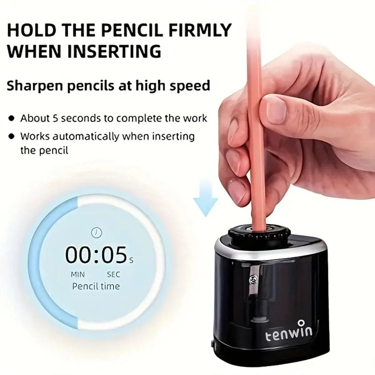 Electric Sharpener Assembly Desktop Automatic Pencil Sharpener Suitable To Pencils (6-8mm) for Students School Office Stationery - HASHTAG