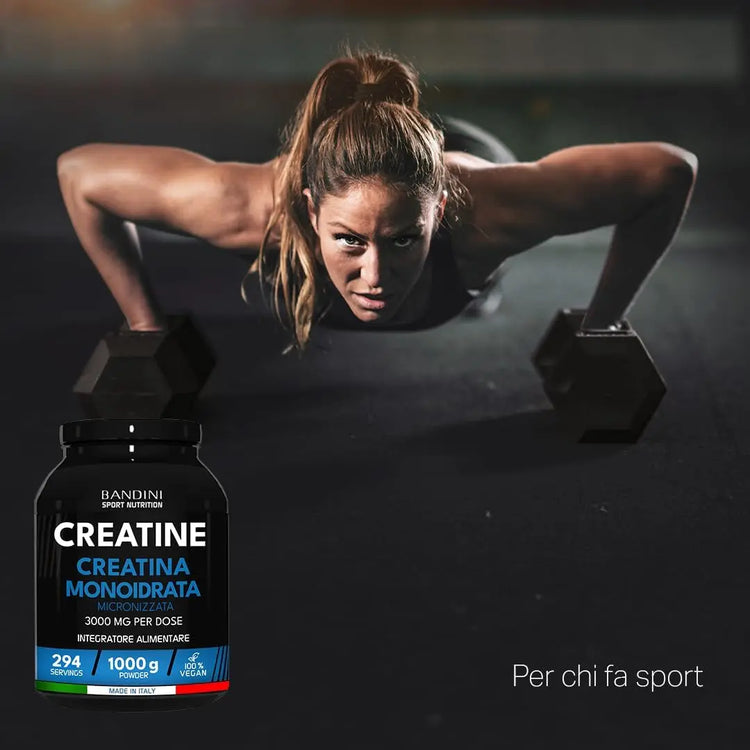 ® Creatina Monoidrata Micronizzata 1Kg/1000G in Polvere Pura E Vegana Al 100% - Integratore Alimentare per Palestra, Sport, Fitness E Pre Workout - a Base Di Creatine Monoidrato