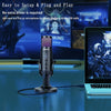RGB USB Gaming/Podcast Computer Microphone, Condenser Desktop Singing PC Mic, Dynamic Heart-Shaped Directional Mics for Radio/Vocal/Voice, for PS4/5, for Mac, for YouTube/Live Streaming/Media/Recording HASHTAG
