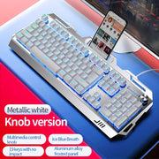 YINDIAO V2 Computer Wired Keyboard E-sports Gaming Typing Office Universal USB Plug-in Hair Light Keyboard Available For Windows System HASHTAG