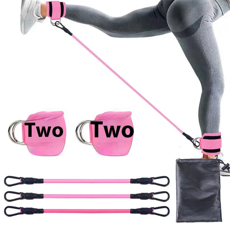 Ankle Strap Resistance Bands Hip Leg Strength Pull Rope Fitness Elastic Training Home Yoga Pilate Crossfit Workout Gym Equipment - HASHTAG