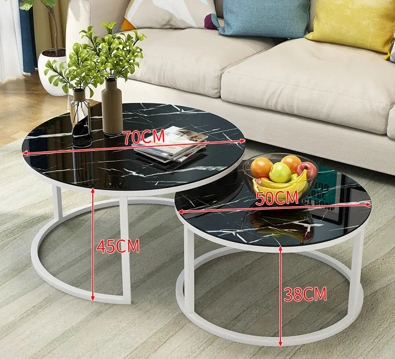 Simple Home Balcony Round Coffee Table - HASHTAG