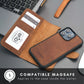 Casper Leather iPhone 15 Pro Max Wallet Case | Detachable MagSafe Compatible RFID Protection-4
