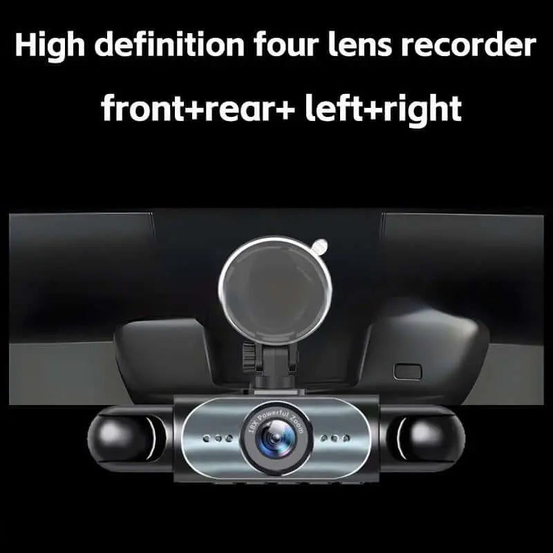 Four-lens Surveillance Dash Cam HD With Rearview Camera