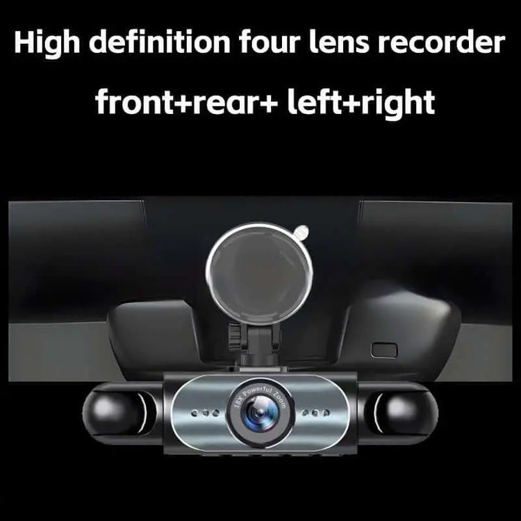Four-lens Surveillance Dash Cam HD With Rearview Camera