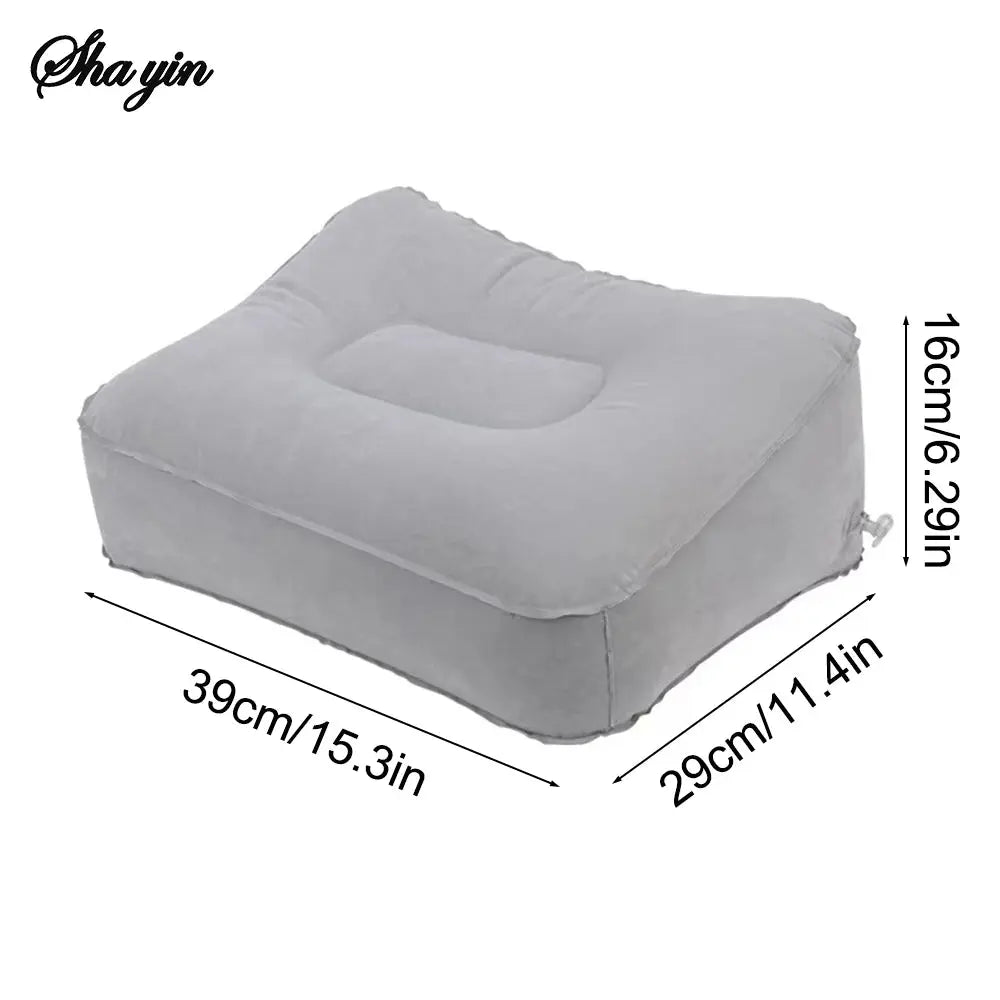 Inflatable Soft Footrest Pillow PVC Inflatable Foot Rest Pillow Cushion Air Travel Office Home Leg Up Relaxing Feet Almohada - HASHTAG