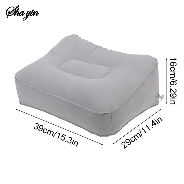 Inflatable Soft Footrest Pillow PVC Inflatable Foot Rest Pillow Cushion Air Travel Office Home Leg Up Relaxing Feet Almohada - HASHTAG
