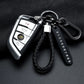 Portachiavi Trendy Fai Da Te Targa Numero Telefono Cellulare Pendente per Uomo Punk Semplice Corda Pelle Intrecciata Anti-Smarrimento Portachiavi Auto Accessori