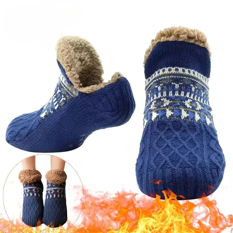 Super Warm Winter Non-slip Floor Socks Women Men Snow Socks Sleep Carpet Socks Slippers Socks Women Velvet Boot Unsiex Home Wear - HASHTAG