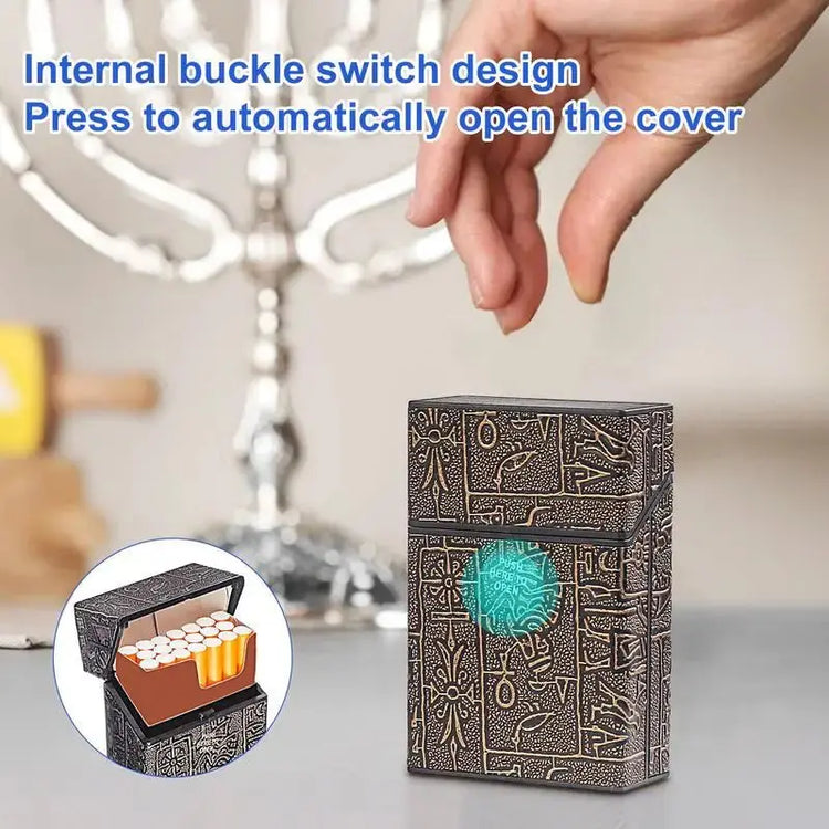 New Cigarettes Case Holder Slim 20-piece Pocket With Inner Buckle Switch Cigarette Protective Case Hand Roll For Carnivals Proms HASHTAG BAR TABACCHI