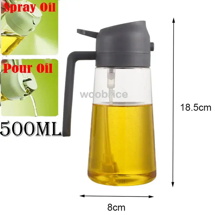 2in1 Kitchen Spray Oil Dispenser Oil Sprayer Polisher Or Only Brush Spray for Air Fryer Salad Grilling Roasting Cooking Kitchen HASHTAG