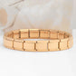 Trendy Square Italy Stainless Steel Bracelets For Women Men HipHop Metal Italian Modules Stretchable Gift Birthday Party Jewelry - My Hashtag Shop