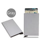 HOMEFISH Portable Metal Card Holder, Slim Mini Wallet, Simple Coin Purse for Men and Women