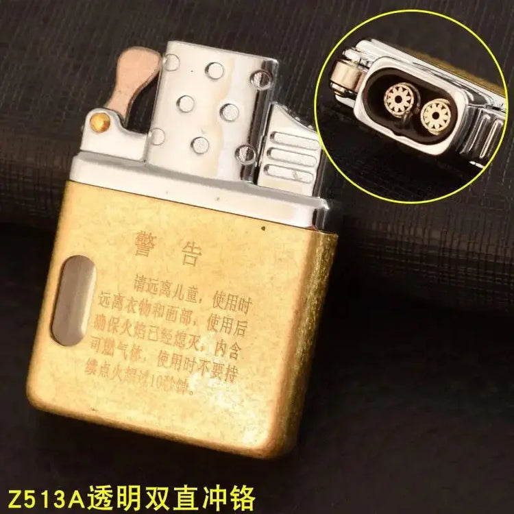Zorro Original Butane Gas Insert Movement Accessories Replace Inner Liner Windproof Single Double Jet Transparent Visible Gas HASHTAG BAR TABACCHI